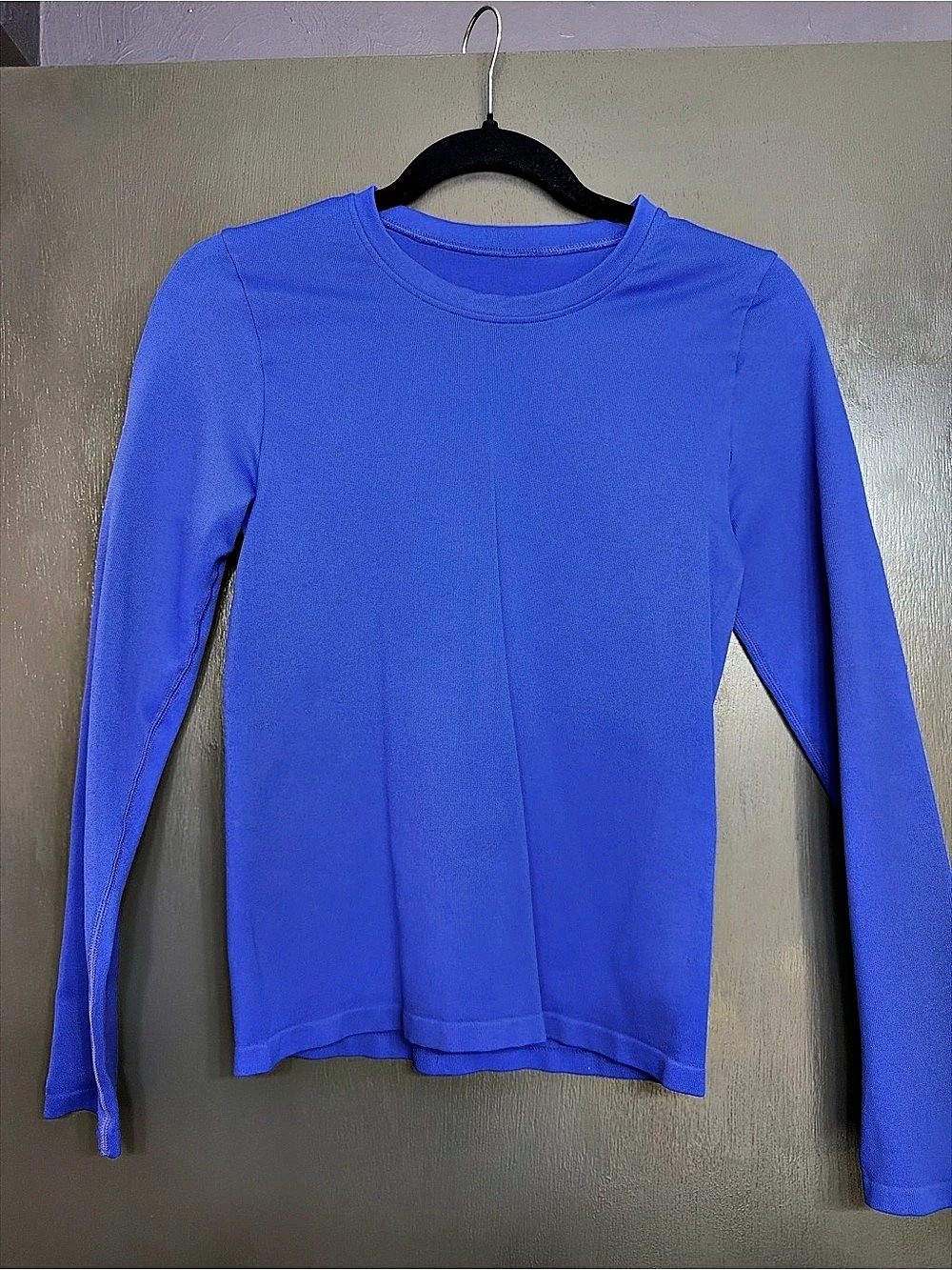 Thick Scuba Long-Sleeve Shirt Blue